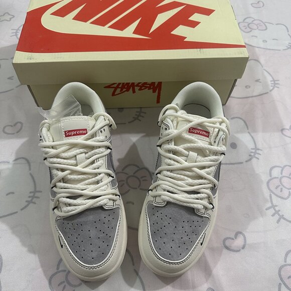 Stussy X Nike Sb Dunk Low Low-Top Sneakers - Picture 6 of 6